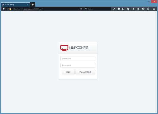 ISPConfig login